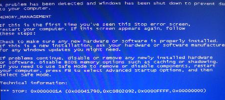 解决win7系统出现蓝屏代码0x0000001A的技巧
