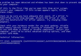 电脑蓝屏提示0x0000007e错误代码的原因及其解决方法
