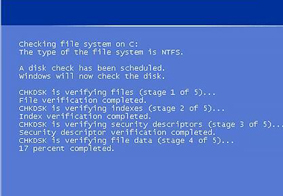 WinXP系统电脑开机一直出现蓝屏硬盘自检的解决办法