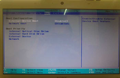 索尼VAIO E系列笔记本电脑BIOS改U盘启动的方法