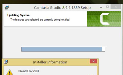 Camtasia Studio软件不能安装的解决办法