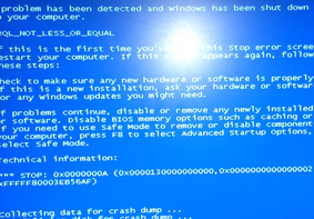 电脑开机蓝屏提示错误代码0x0000000a的解决方法