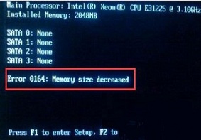 Win7系统如何解决开机提示Error 0164:Memory size decreaserd问题？