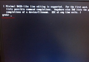 U盘装系统后出现三行英文字符并且提示grub怎么解决？