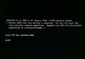U盘装系统后重启提示“oem7grub 0.4.4”如何解决？