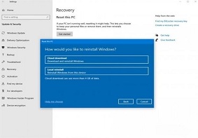 Windows 10 18970版本推出云下载功能 不用U盘也能重装系统