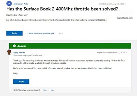 Surface Pro6、Surface Book2的CPU锁频400MHz问题即将被修复