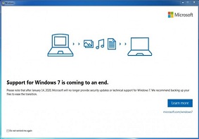 Windows7用户收到签发升级提醒通知