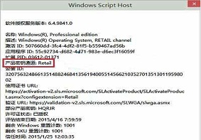 Win10系统中产品秘钥类型查看方法介绍