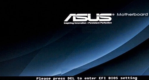 华硕k550jx笔记本开机画面