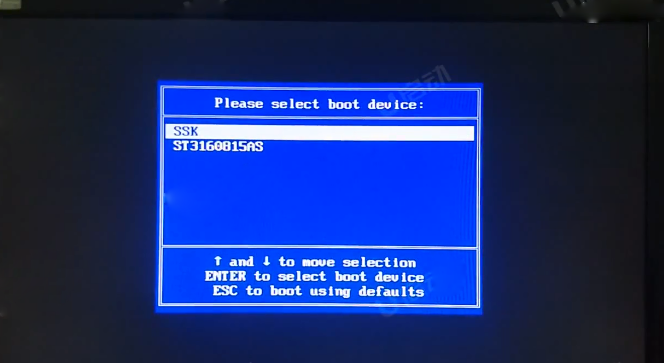 在启动选项窗口中选择ssk