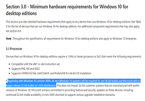 微软确认抛弃32位Win10系统：OEM必须预装64位Win10系统