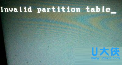 电脑开机提示invalid partition table