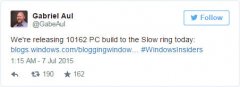 微软向Slow Ring通道放出Windows 10 Build 10162