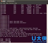 U大侠Ubuntu系统下正确修复Grub的步骤